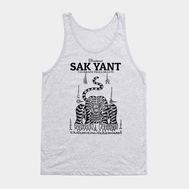 Muay Thai Sak Yant Tiger Tank Top by KewaleeTee